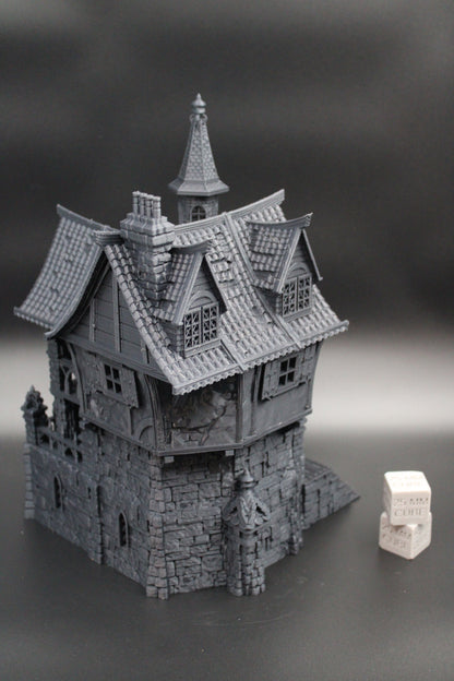 Tabletop Terrain Fantasy Mercenary Guild Manor House Dnd RPG wargame skirmish 28mm