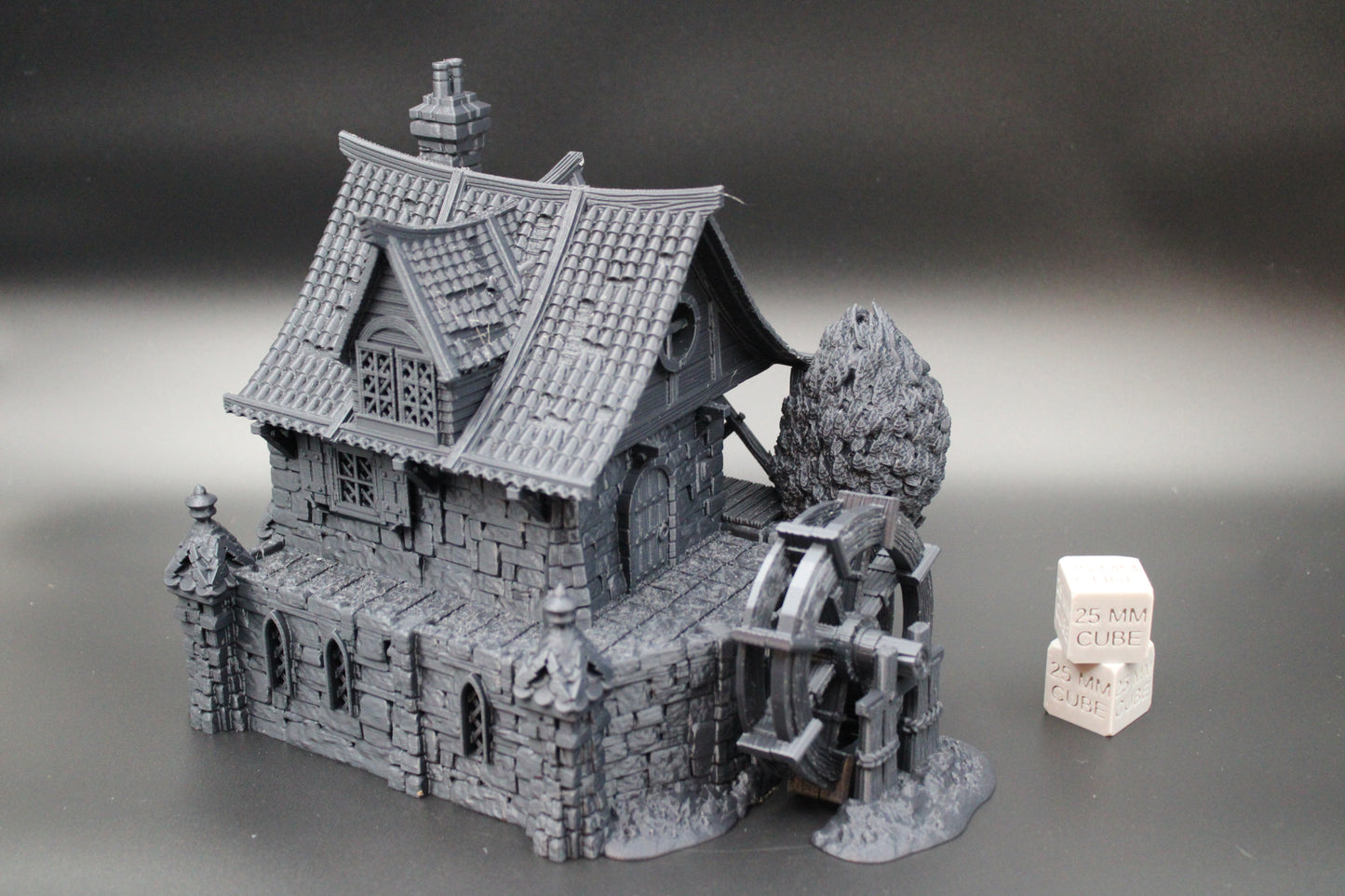Tabletop Terrain Fantasy Water Wheel Mill Sawmill Workshop Dnd RPG wargame skirmish 28mm