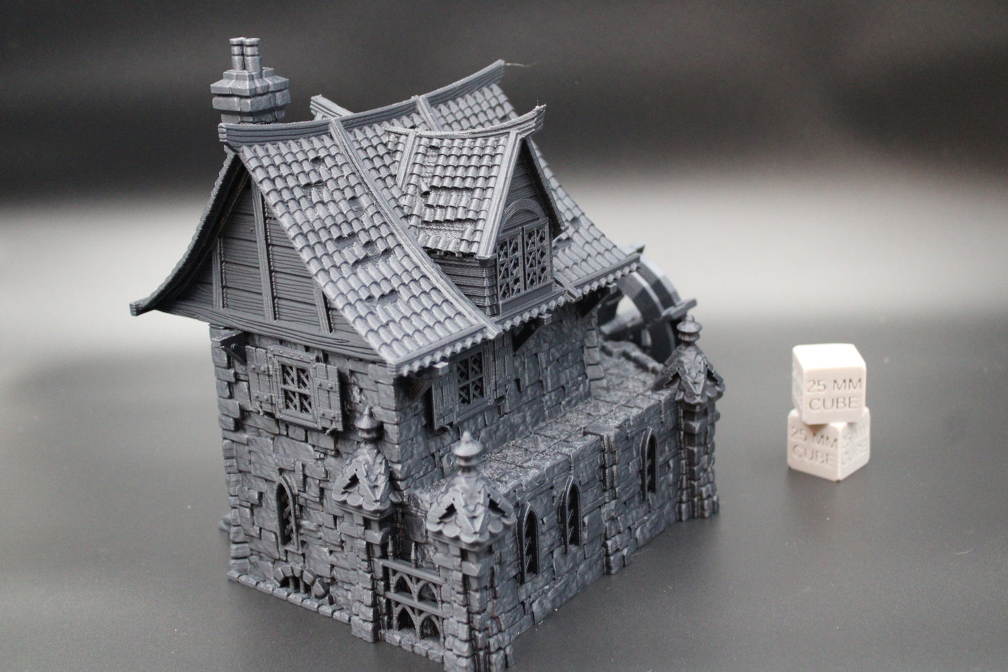 Tabletop Terrain Fantasy Water Wheel Mill Sawmill Workshop Dnd RPG wargame skirmish 28mm