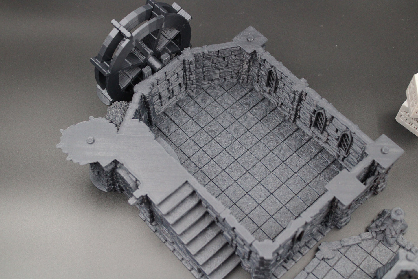 Tabletop Terrain Fantasy Water Wheel Mill Sawmill Workshop Dnd RPG wargame skirmish 28mm