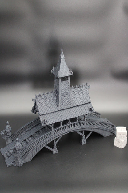 Tabletop Terrain Fantasy Large Covered Bridge Dnd RPG wargame skirmish 28mm