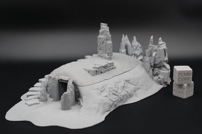 Tabletop Terrain Crypt Burial Mound Barrow Dnd RPG wargame skirmish 28mm 32mm BC2