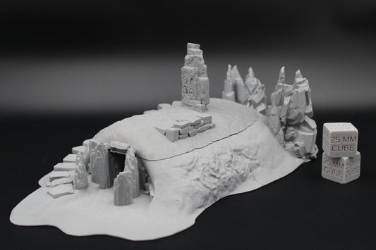 Tabletop Terrain Crypt Burial Mound Barrow Dnd RPG wargame skirmish 28mm 32mm BC2