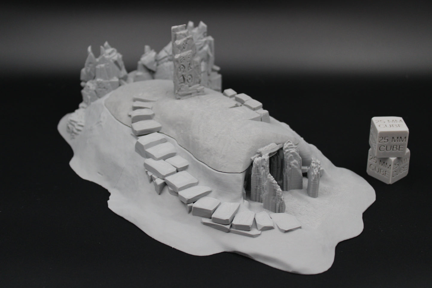 Tabletop Terrain Crypt Burial Mound Barrow Dnd RPG wargame skirmish 28mm 32mm BC2