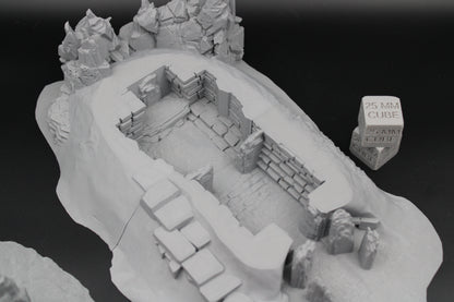 Tabletop Terrain Crypt Burial Mound Barrow Dnd RPG wargame skirmish 28mm 32mm BC2