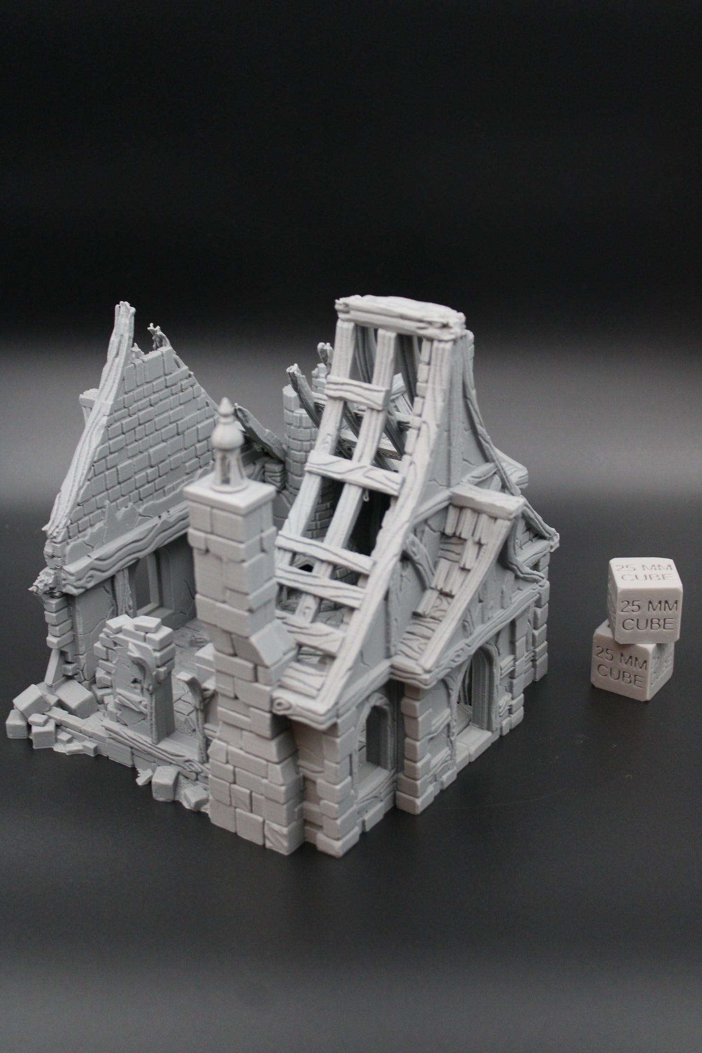 Tabletop Terrain Medieval Bakery Ruins Dnd RPG wargame skirmish 28-32mm