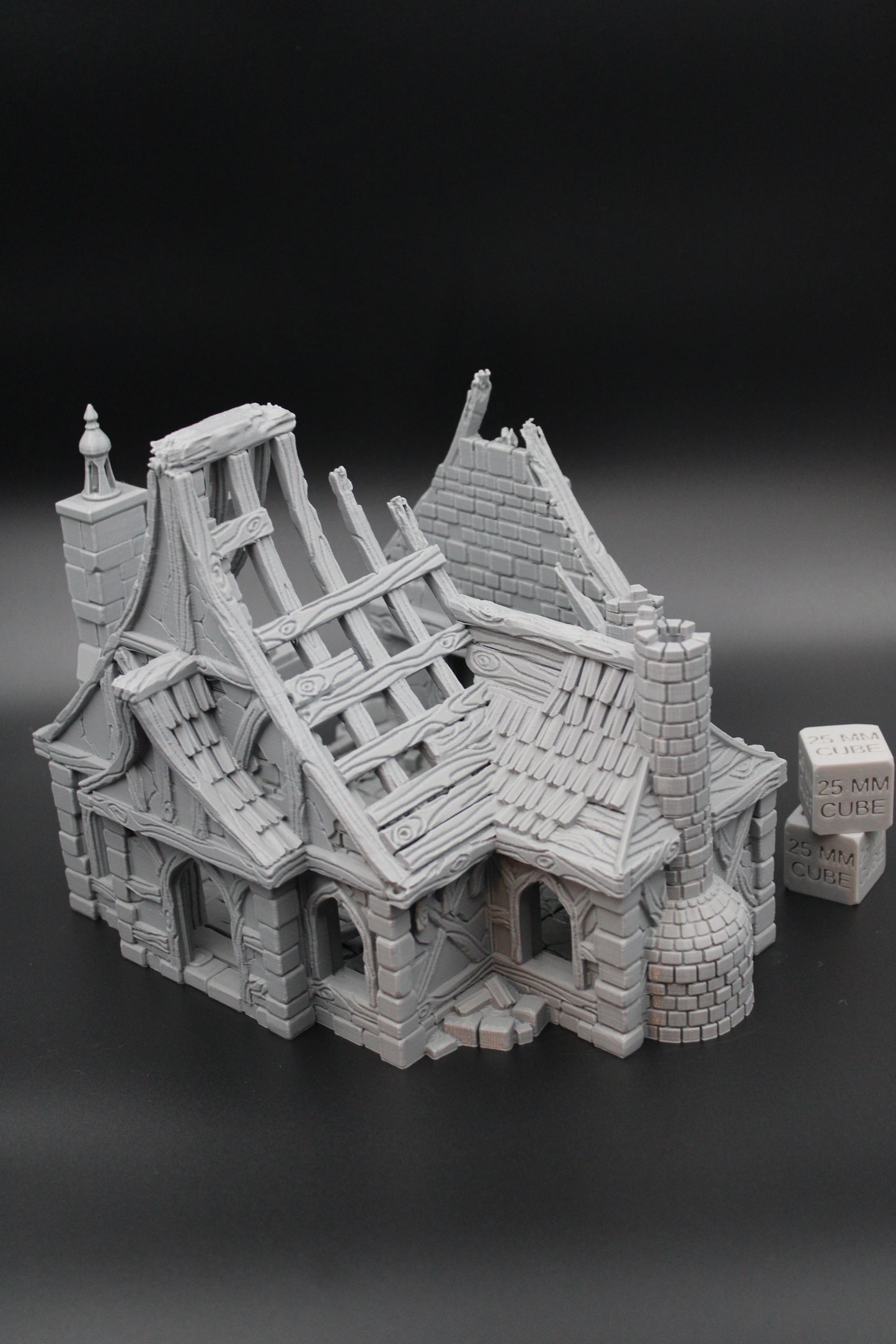Tabletop Terrain Medieval Bakery Ruins Dnd RPG wargame skirmish 28-32mm