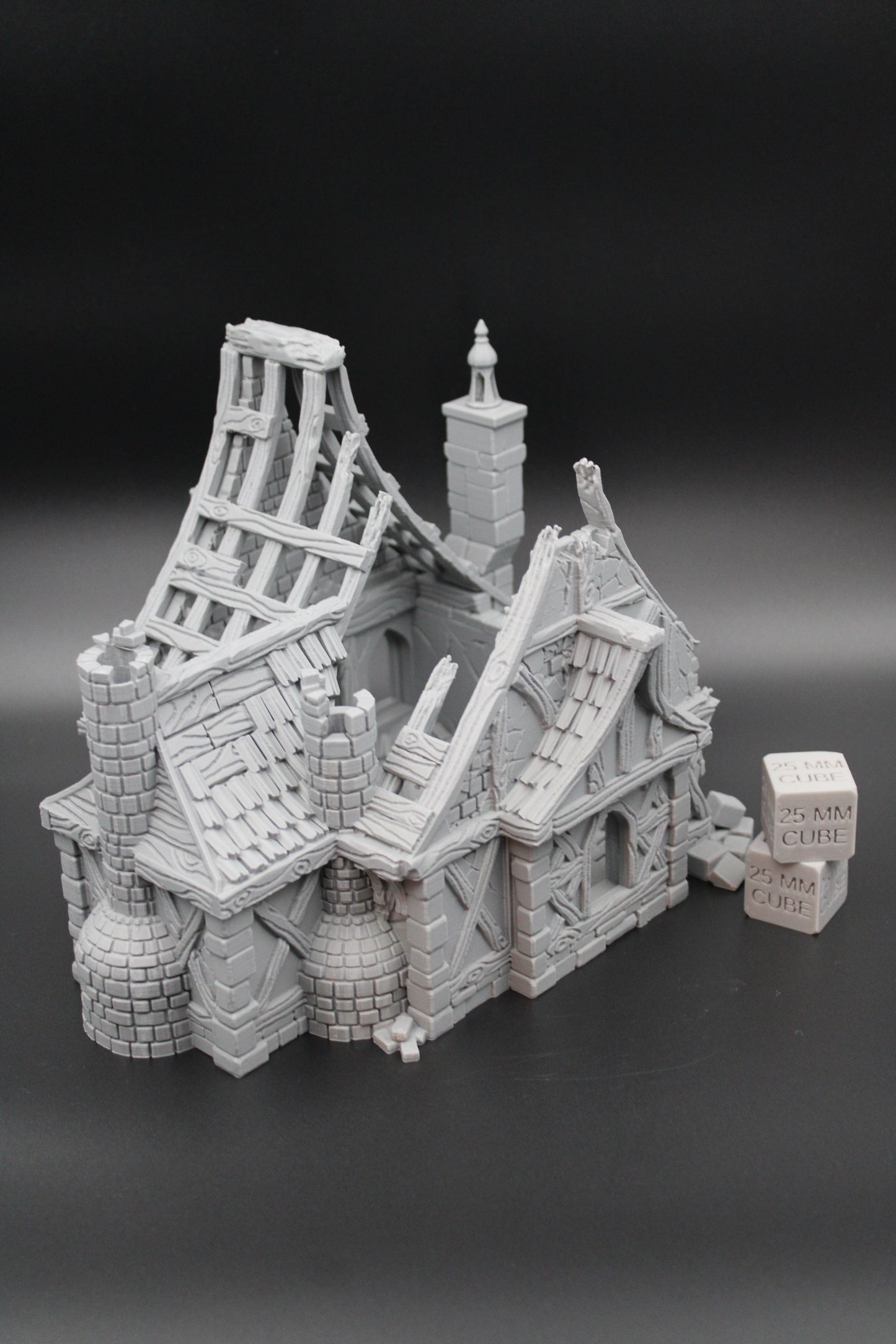 Tabletop Terrain Medieval Bakery Ruins Dnd RPG wargame skirmish 28-32mm