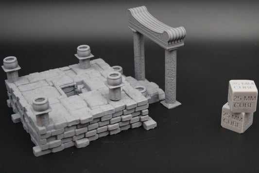 Tabletop Terrain Temple Dungeon Entrance Dnd RPG Skirmish 28mm
