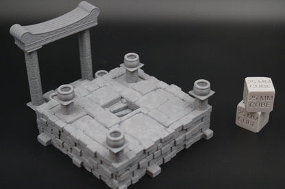 Tabletop Terrain Temple Dungeon Entrance Dnd RPG Skirmish 28mm