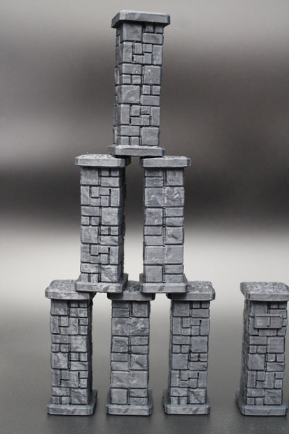 Tabletop Terrain Dungeon Column Pillars Objective Markers DnD Rpg Skirmish 28mm