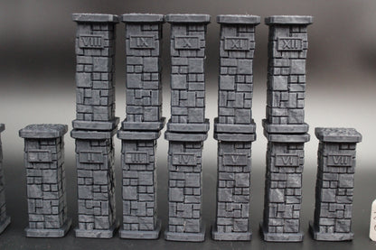 Tabletop Terrain Dungeon Column Pillars Objective Markers DnD Rpg Skirmish 28mm