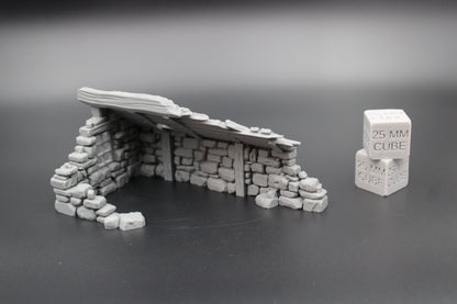 Tabletop Terrain Fantasy Medieval Stone House Ruin Dnd RPG Wargame Skirmish 28mm