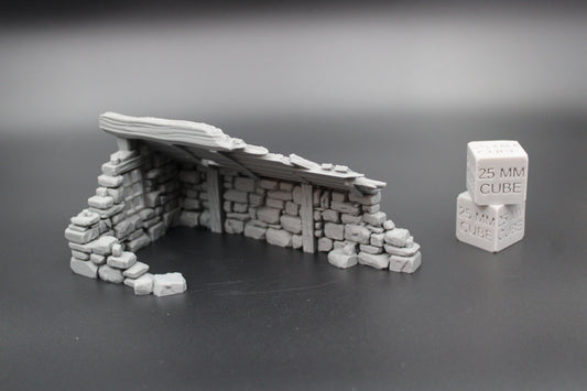 Tabletop Terrain Fantasy Medieval Stone House Ruin Dnd RPG Wargame Skirmish 28mm