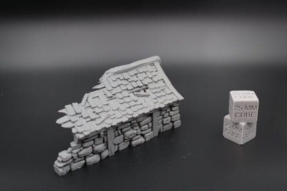 Tabletop Terrain Fantasy Medieval Stone House Ruin Dnd RPG Wargame Skirmish 28mm