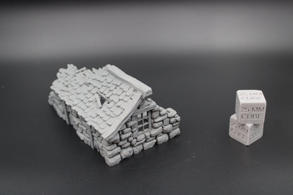 Tabletop Terrain Fantasy Medieval Stone House Ruin Dnd RPG Wargame Skirmish 28mm