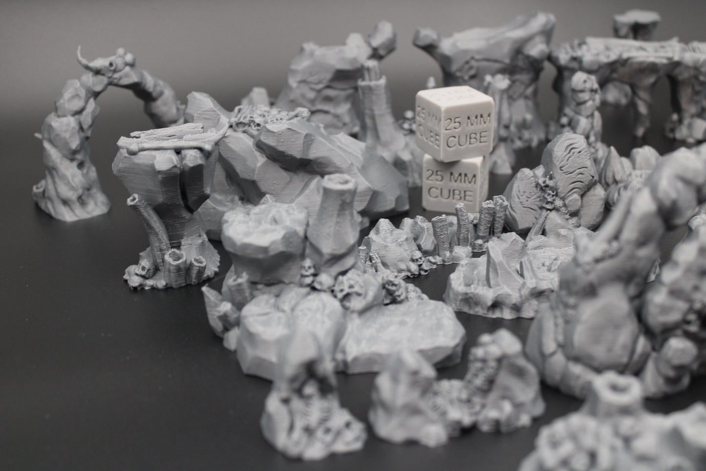 Tabletop Terrain Bone Collector Cave Scatter Set Dnd RPG wargame skirmish 28mm