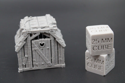 Tabletop Terrain Fantasy Medieval Outhouse Toilet Dnd RPG wargame skirmish 28mm
