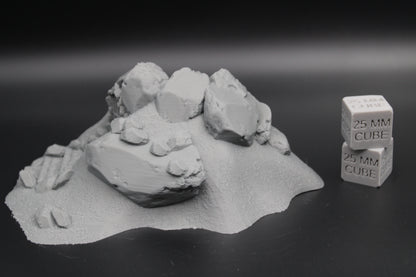 Tabletop Terrain Iron Door Jail Prison Rock Dungeon Entrance Dnd RPG Skirmish 28mm