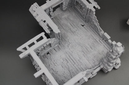 Tabletop Terrain Fantasy Medieval 7x7x6 Stone House Ruin Dnd RPG Wargame Skirmish 28mm
