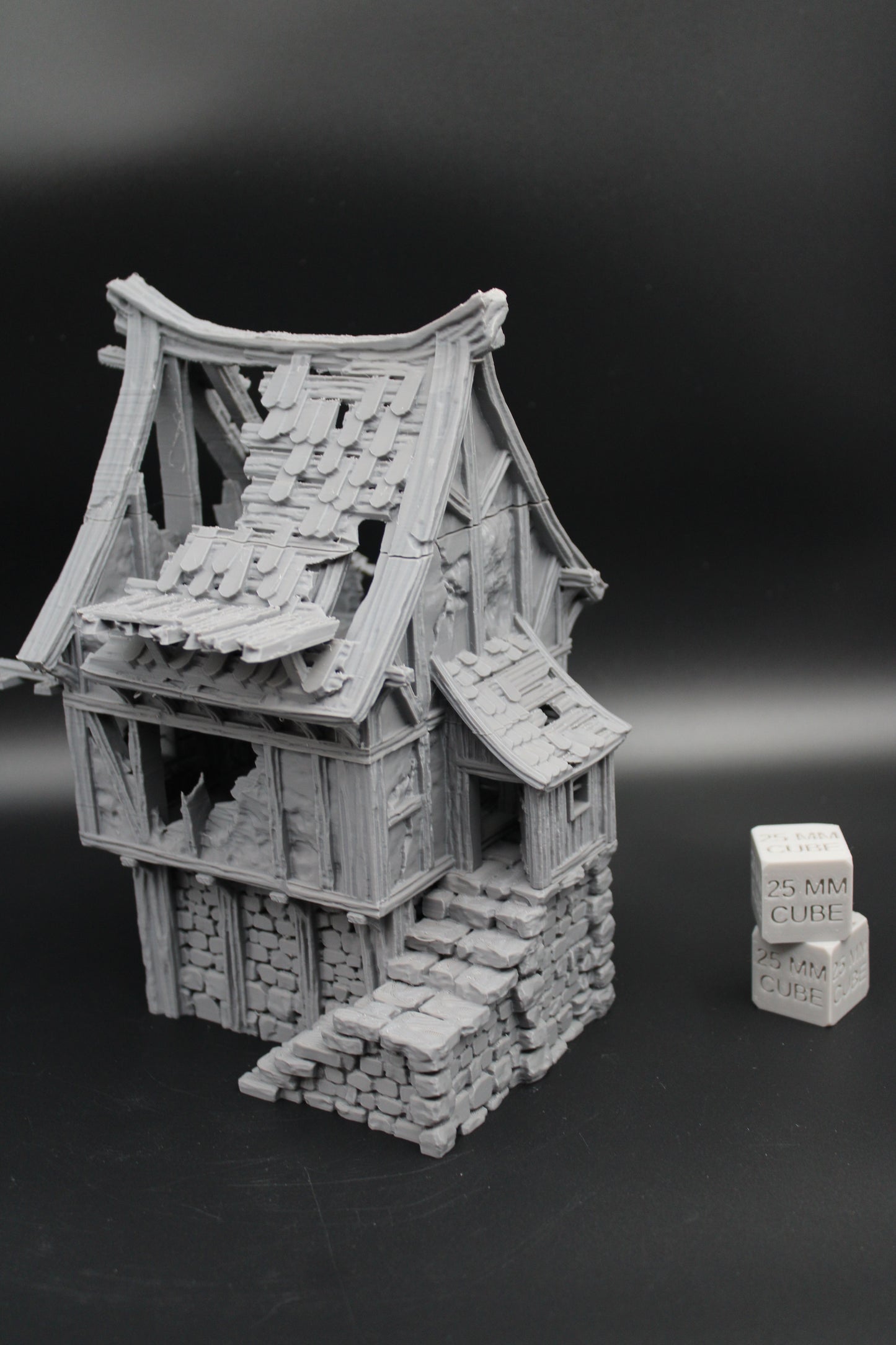 Tabletop Terrain Fantasy Medieval Storehouse Carriage Barn Ruin Dnd RPG Wargame Skirmish