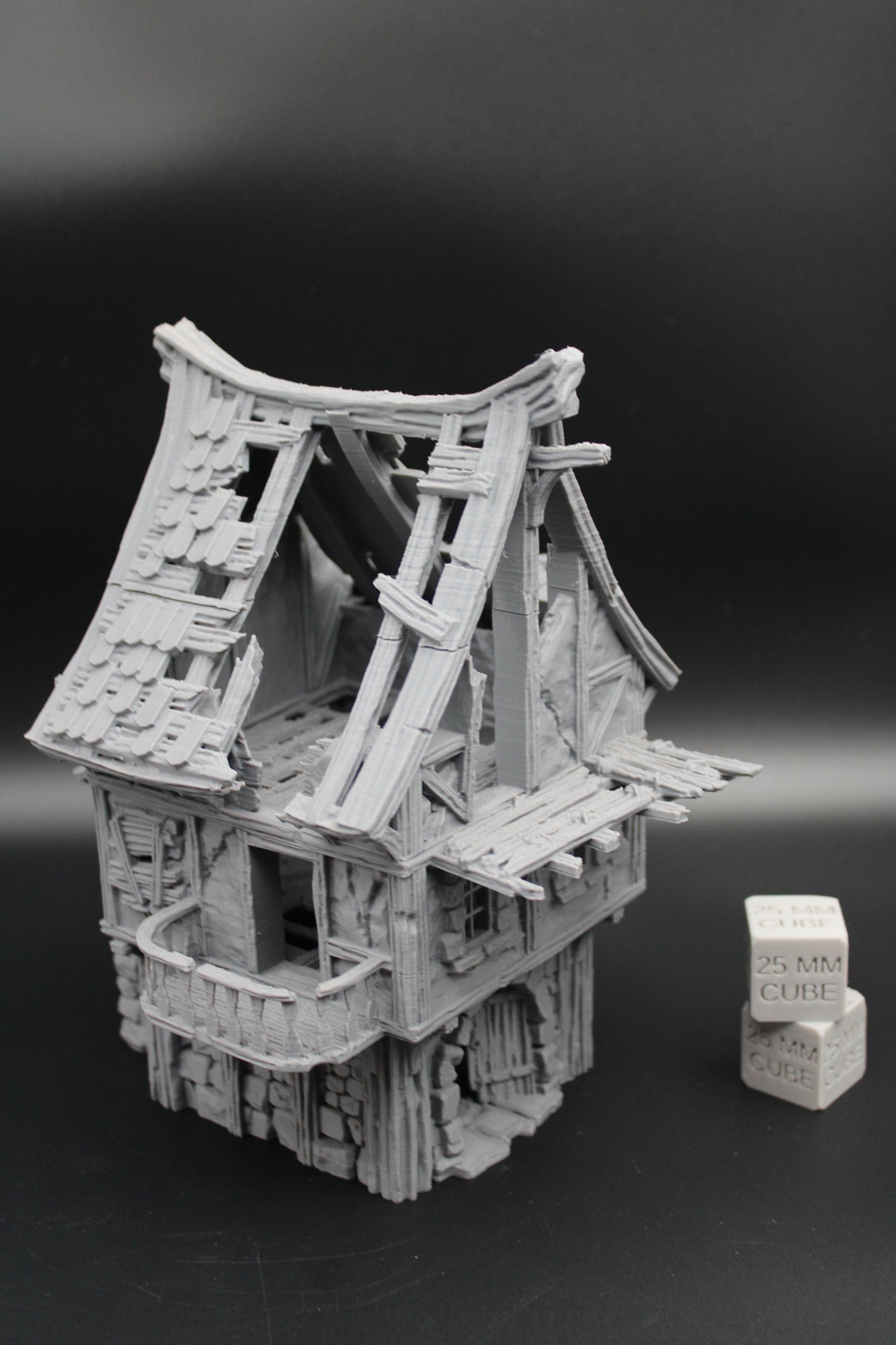 Tabletop Terrain Fantasy Medieval Storehouse Carriage Barn Ruin Dnd RPG Wargame Skirmish