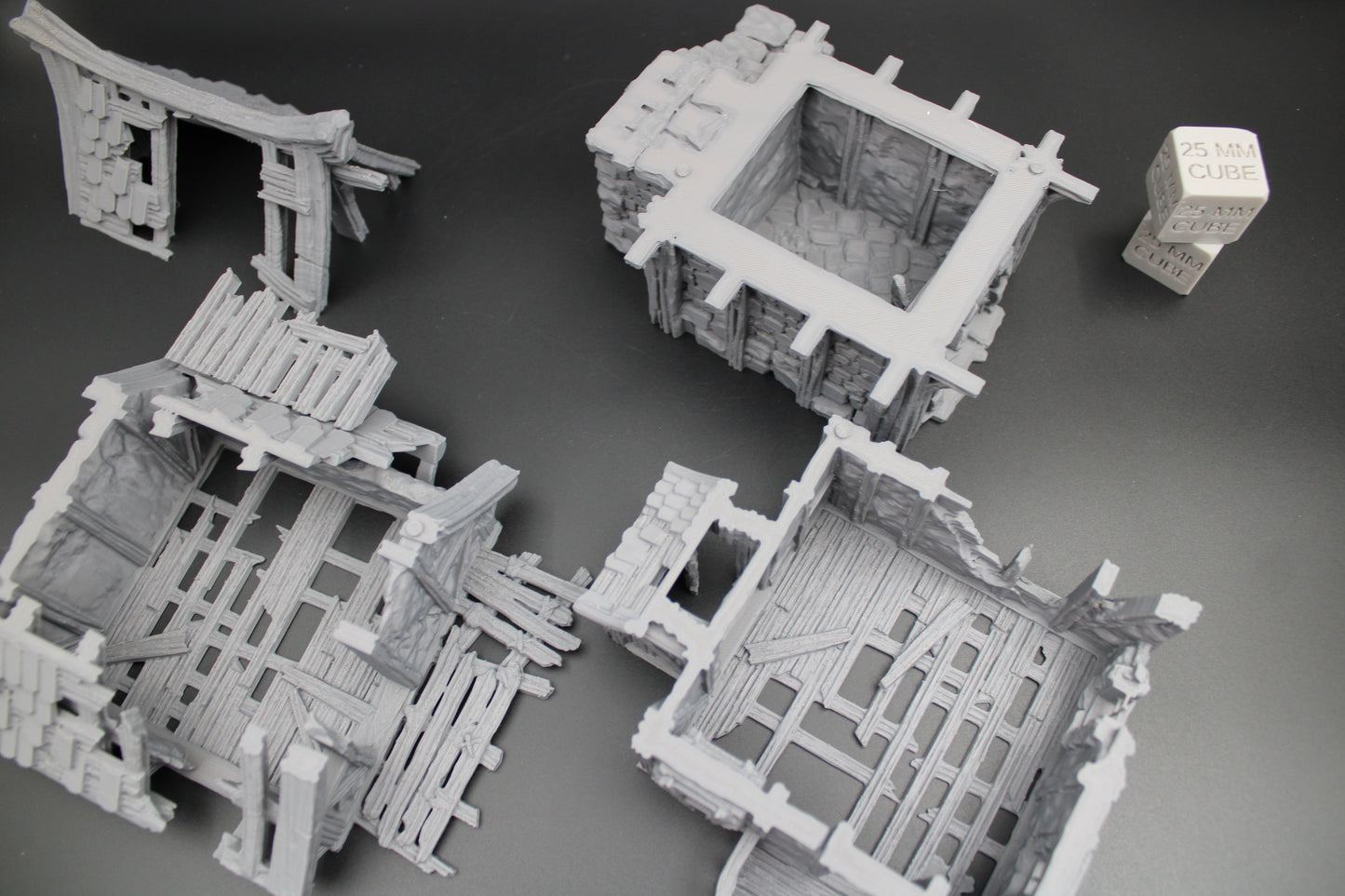 Tabletop Terrain Fantasy Medieval Storehouse Carriage Barn Ruin Dnd RPG Wargame Skirmish