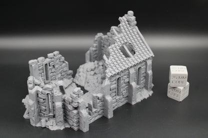 Tabletop Terrain Fantasy Medieval Church Chapel Basilica Ruin Dnd RPG Wargame Skirmish 28mm