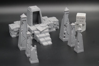 Tabletop Terrain Temple Ruin Dungeon Entrance Dnd RPG Skirmish 28mm