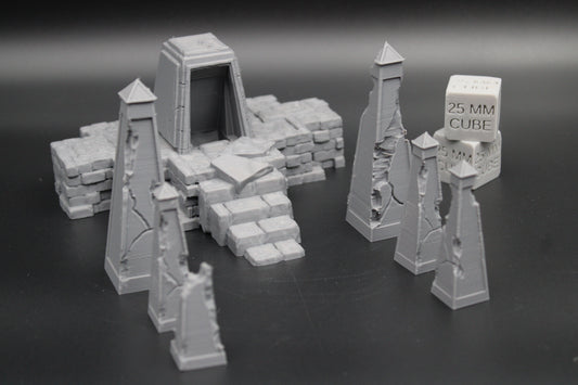 Tabletop Terrain Temple Ruin Dungeon Entrance Dnd RPG Skirmish 28mm