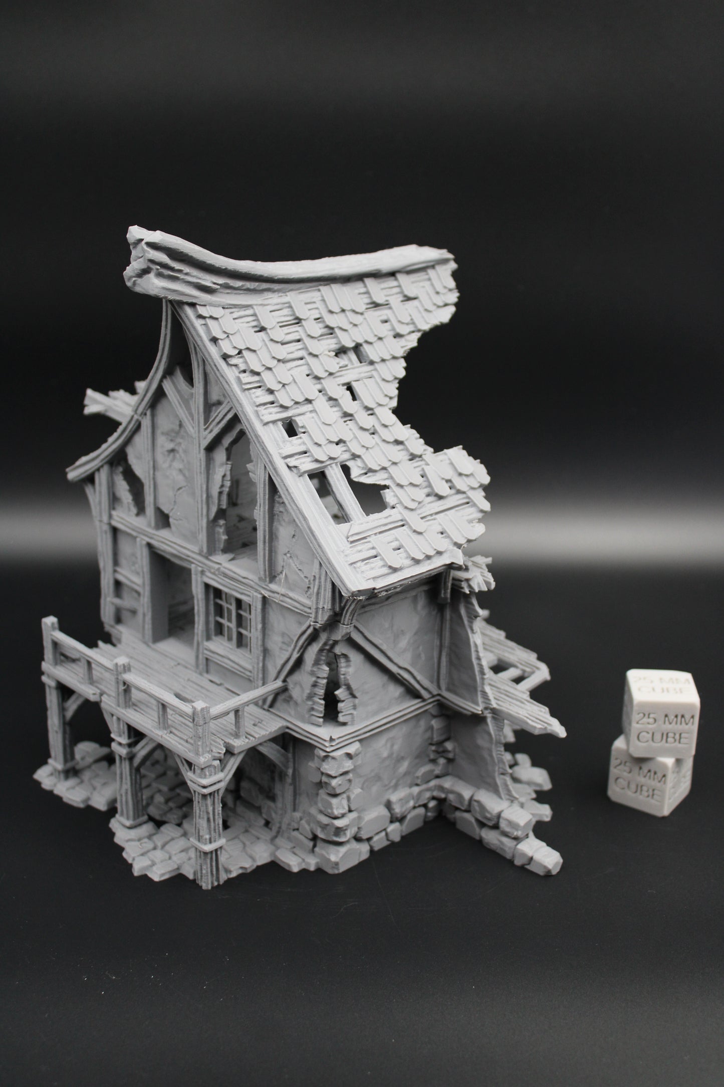Tabletop Terrain Fantasy Medieval House Ruin 8x7x9 Dnd RPG Wargame Skirmish