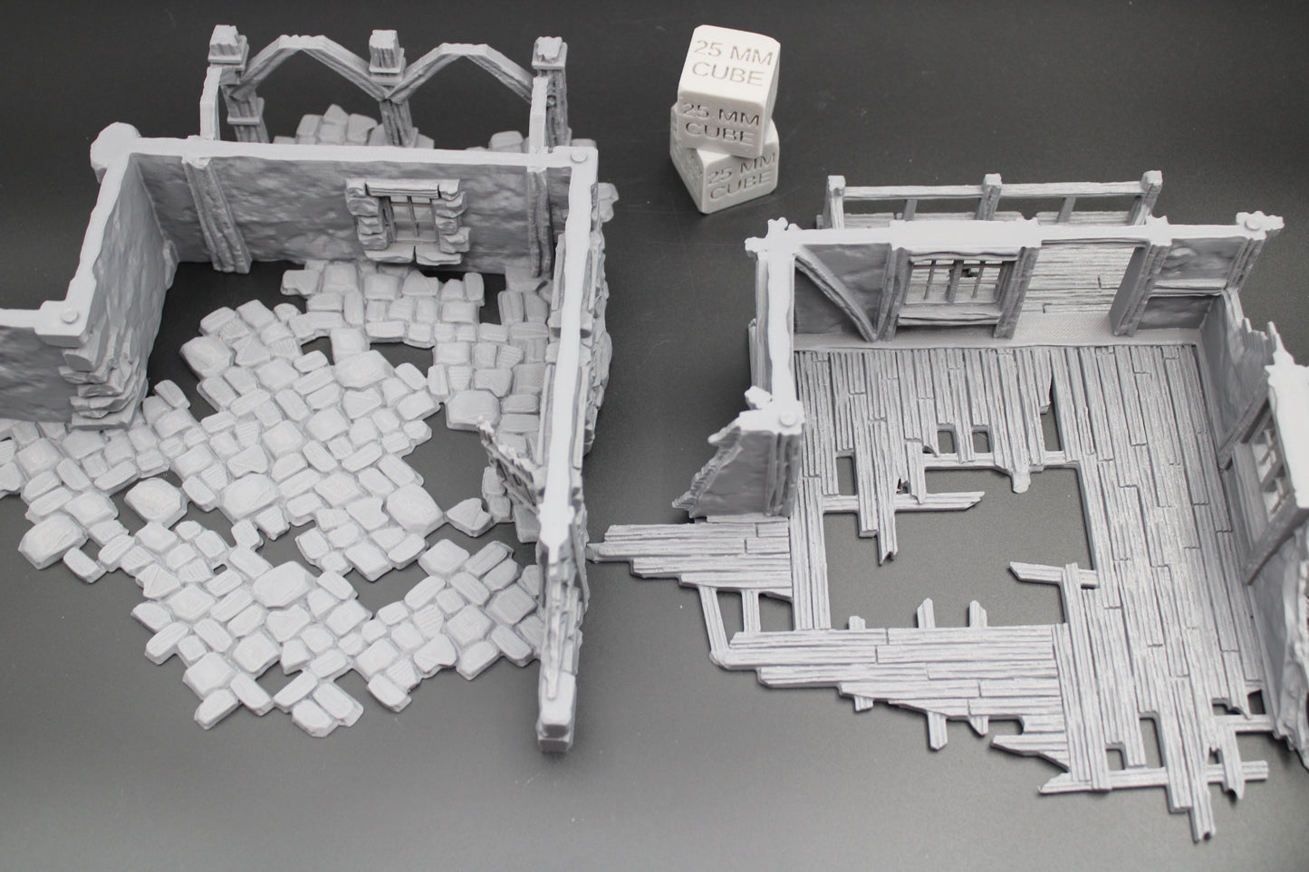 Tabletop Terrain Fantasy Medieval House Ruin 8x7x9 Dnd RPG Wargame Skirmish