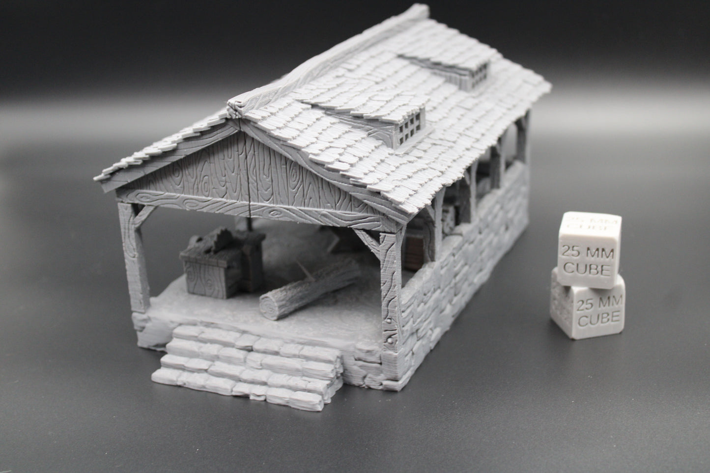 Tabletop Terrain Sawmill Woodcutter Dnd RPG wargame skirmish 28mm