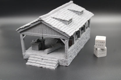 Tabletop Terrain Sawmill Woodcutter Dnd RPG wargame skirmish 28mm
