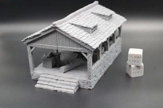 Tabletop Terrain Sawmill Woodcutter Dnd RPG wargame skirmish 28mm