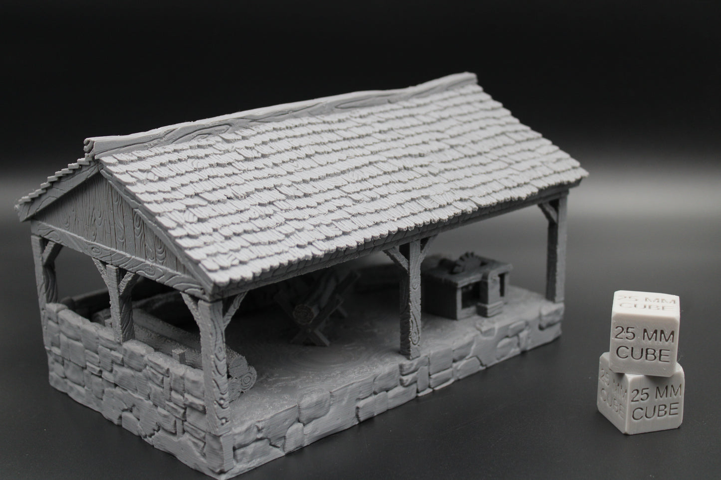 Tabletop Terrain Sawmill Woodcutter Dnd RPG wargame skirmish 28mm