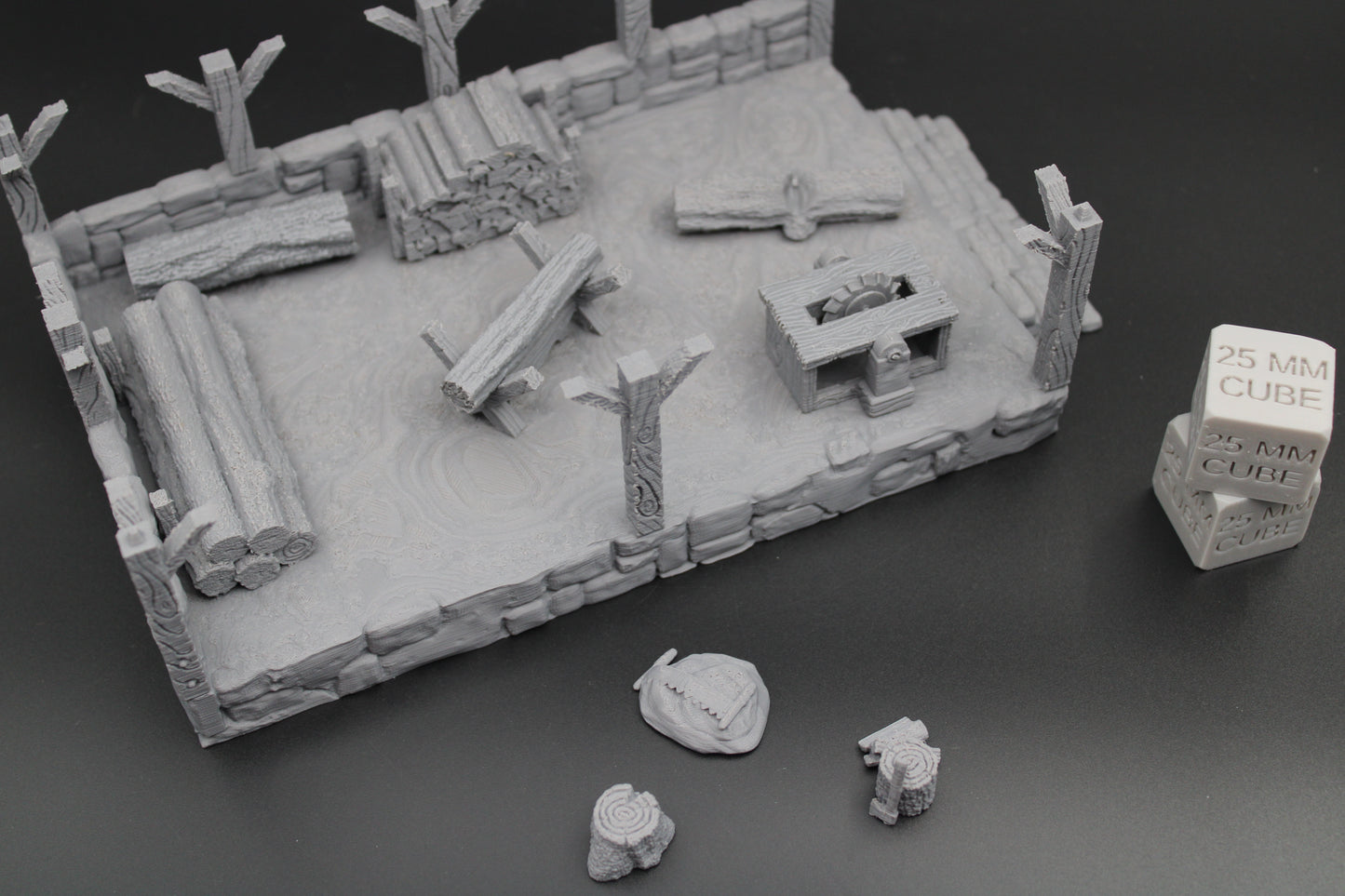 Tabletop Terrain Sawmill Woodcutter Dnd RPG wargame skirmish 28mm