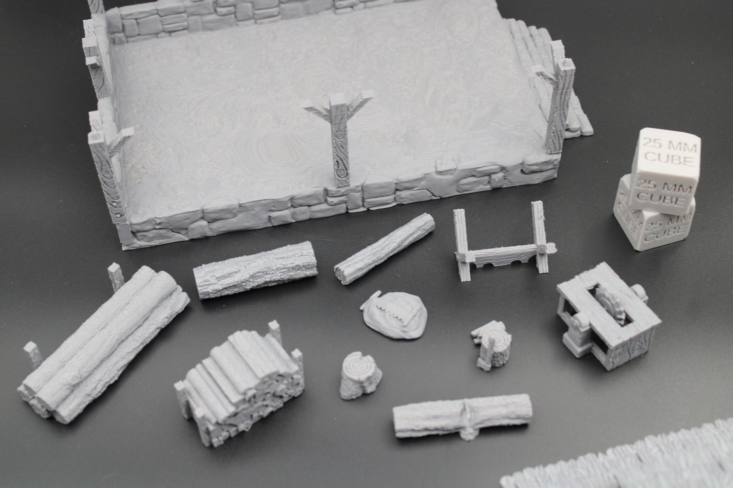 Tabletop Terrain Sawmill Woodcutter Dnd RPG wargame skirmish 28mm