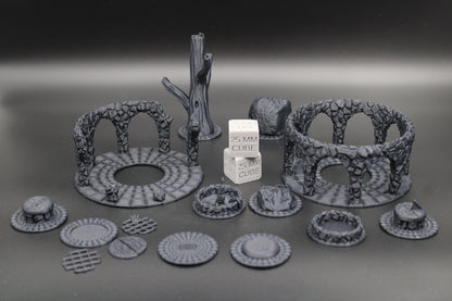 Tabletop Terrain Stone Druid Summon Circle Modular Ruins 28mm skirmish rpg wargame