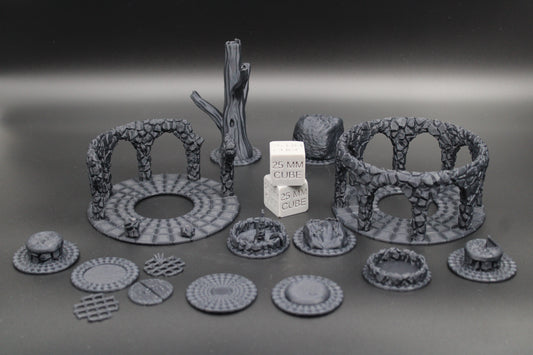 Tabletop Terrain Stone Druid Summon Circle Modular Ruins 28mm skirmish rpg wargame