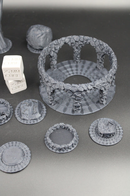 Tabletop Terrain Stone Druid Summon Circle Modular Ruins 28mm skirmish rpg wargame