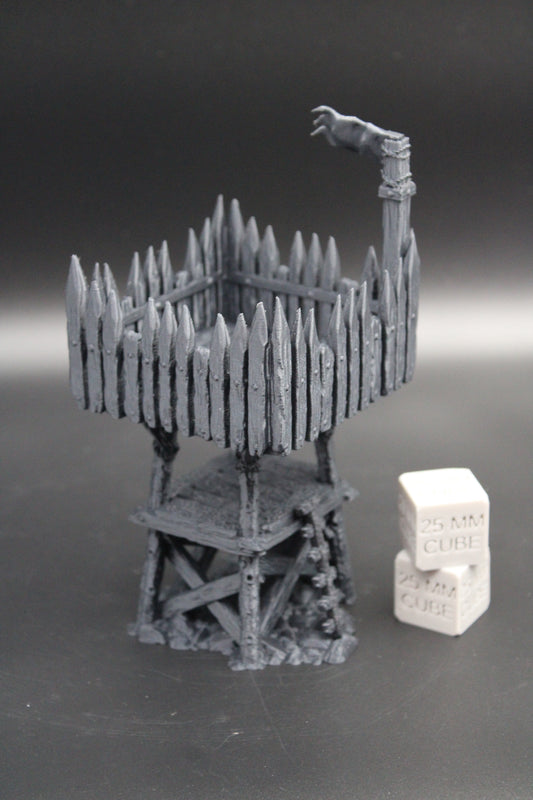 Tabletop Terrain Wood Lookout Watchtower Tower Fence Viking Germanic Highland Dnd RPG Skirmish