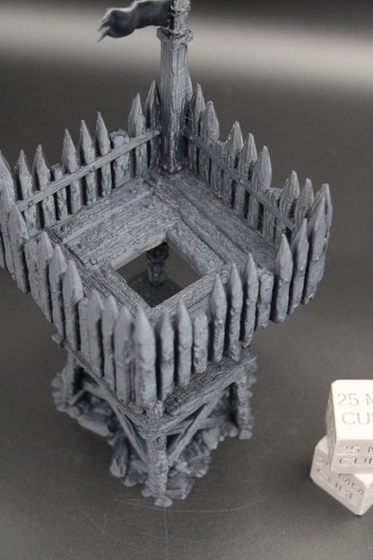 Tabletop Terrain Wood Lookout Watchtower Tower Fence Viking Germanic Highland Dnd RPG Skirmish