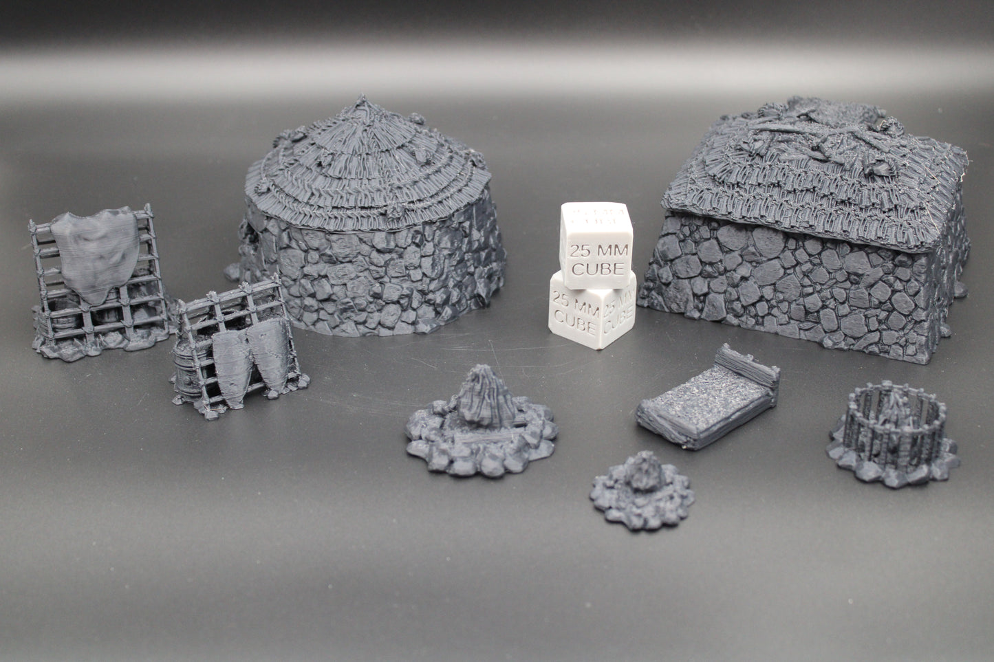 Tabletop Terrain Stone Earth Village Huts Viking Germanic Highland Dnd RPG Skirmish