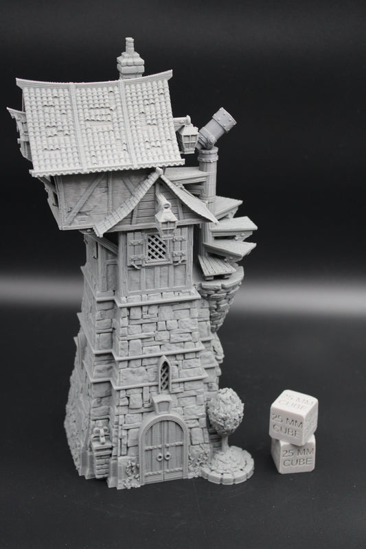 Tabletop Terrain Fantasy Astromancer Wizard Tower Dnd RPG wargame skirmish 28mm