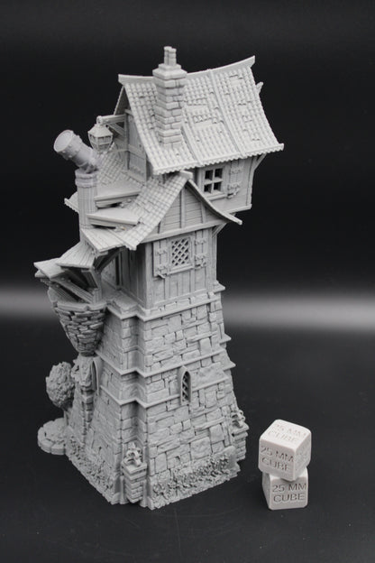 Tabletop Terrain Fantasy Astromancer Wizard Tower Dnd RPG wargame skirmish 28mm