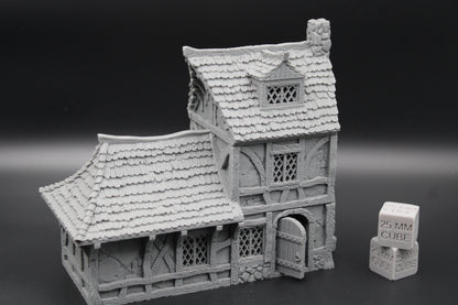 Tabletop Terrain Cottage House 2 Story Dnd RPG wargame skirmish 28mm