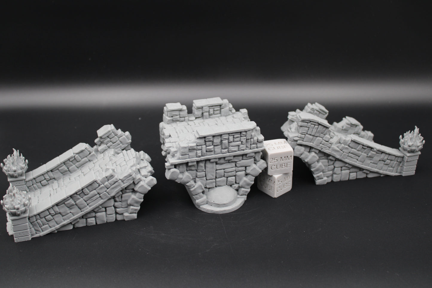 Tabletop Terrain Fantasy Ruined Stone Bridge Dnd RPG wargame skirmish 28-32mm
