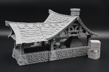 Tabletop Terrain Blacksmith Forge with Scatter Dnd RPG wargame skirmish 28mm