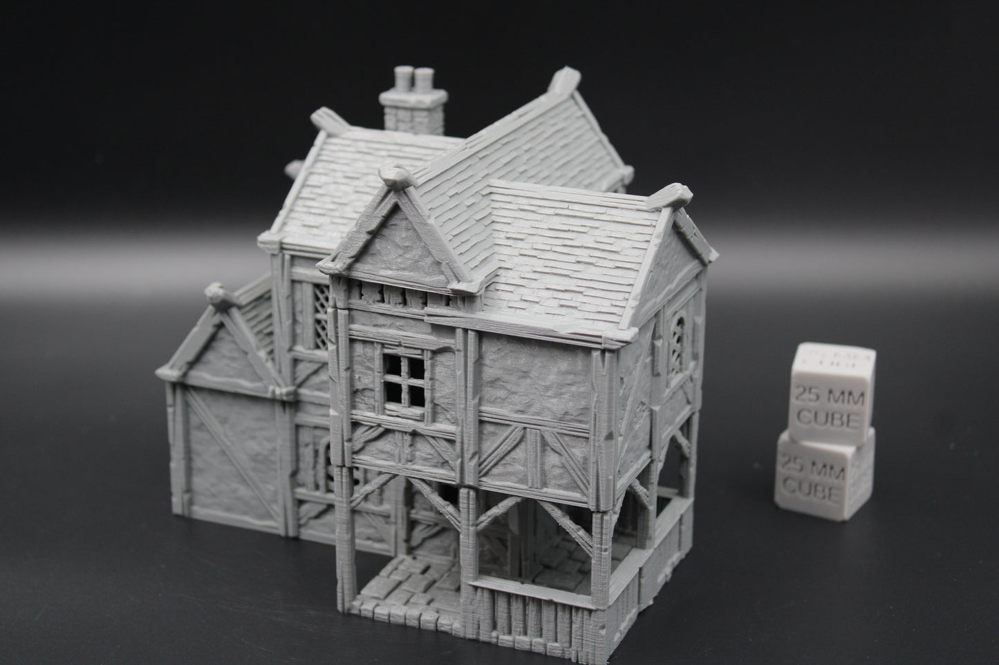 Tabletop Terrain Plaster Cob House Small Porch Town City Dnd RPG wargame skirmish 32mm